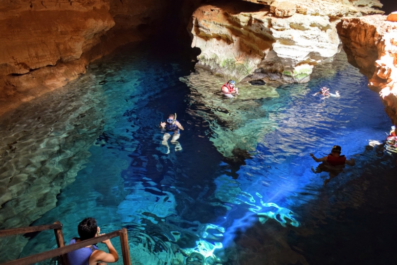 Poço Azul, na Chapada Diamantina